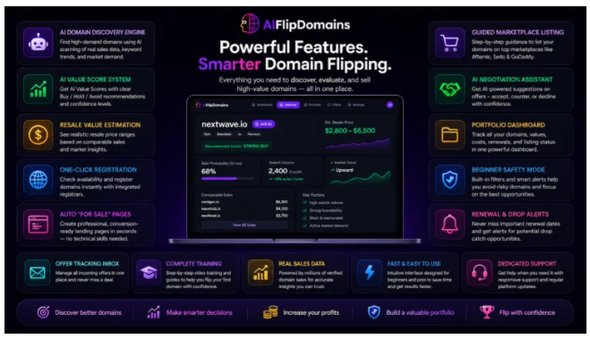 AI Flip Domains Features